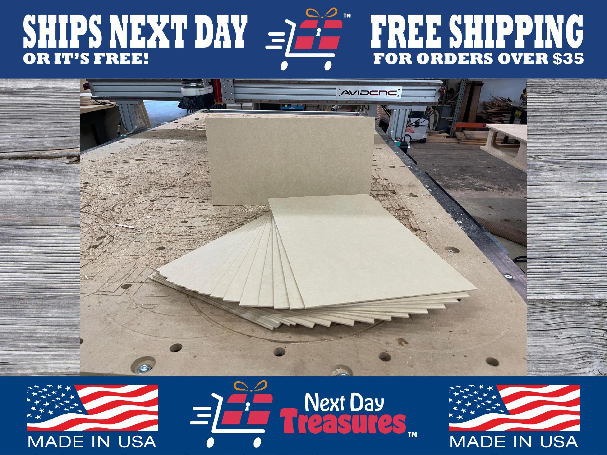 50 SHEETS - 1/8 MDF **NOT SHINY** Perfect for lasers/Glowforge